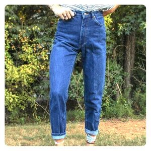 Vintage high rise Lee dark blue jeans size 9